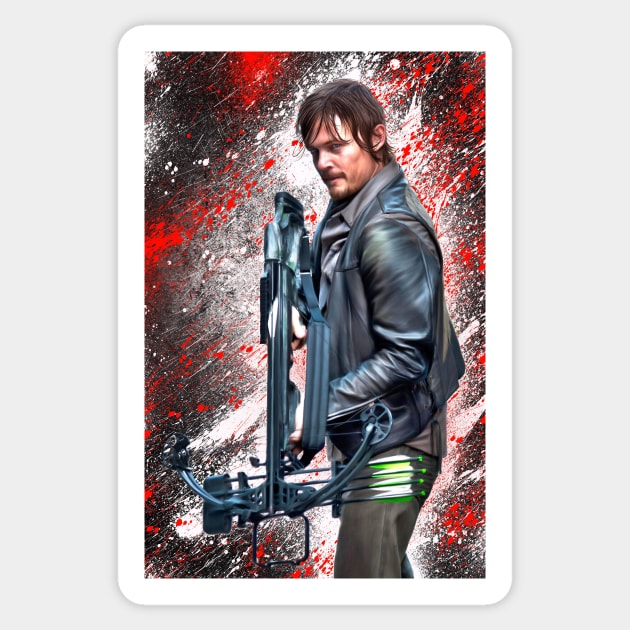 CrossBow Daryl Sticker by EvoComicsInc